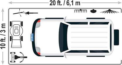 ShelterLogic Peak Style Roof Instant Garage Carport Car Canopy with Steel Frame and Waterproof UV-Treated Cover