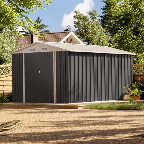 8 x 12 FT Metal Storage Shed for Outdoor