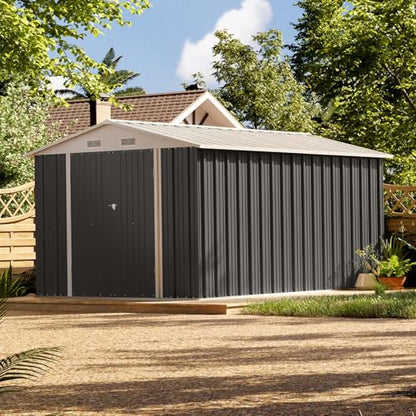 8 x 12 FT Metal Storage Shed for Outdoor