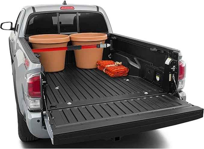3-H Truck Cargo Bar, 43"-77" Adjustable Support Pole All Metal,Cabinet Jack,Truck Bed Divider with Self-Locking Spring Ratchet - Load Lock Bar for Vans, SUVs & Trucks,Red,2pc