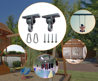 Heavy Duty Bronze Swing Hangers Screws Bolts Included Over 5000 lb Capacity Playground Porch Yoga Seat Trapeze Wooden Sets Indoor Outdoor (4 Count)