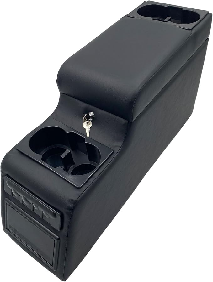 Truck Center Console Truck Seat/Bench Organizer for Jeep CJ5 1976-1983,Jeep CJ7 1976-1986,Jeep Wrangler(YJ) 1987-1995 (Black)