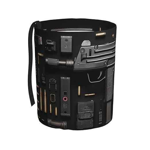 Gun Military Gear Arsenal Set Car Trash Can Waterproof Hanging Trash Bin Collapsible Garbage Can for Car Accessories Travel Camping Kitchen Home