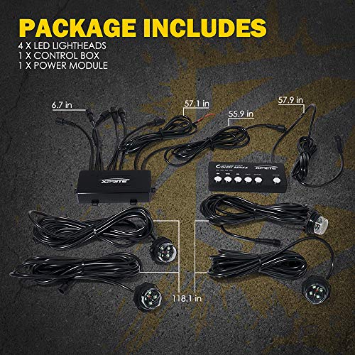 White Amber LED Hideaway Strobe Lights Kit