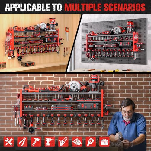 49.8" Power Tool Organizer Wall Mount