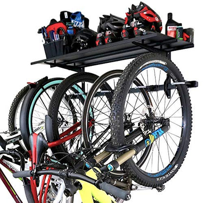 Bike Storage Rack with Shelf