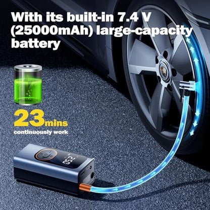 X9 Pro Portable Tire Inflator 1Min2X Faster 150PSI Air Compressor