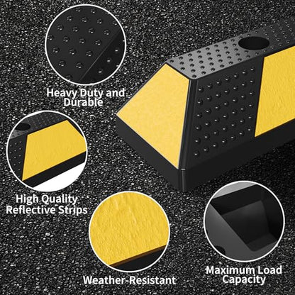 72 in Heavy Duty Rubber Parking Curb
