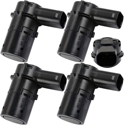 4Pcs Reverse Backup Park Sensor 4F2315K859AA 3F2Z15K859BA Parking Assist Sensor Bumper Object Sensor for Ford F150 F250 F350 E150 E250 E350 Expedition Explorer Escape