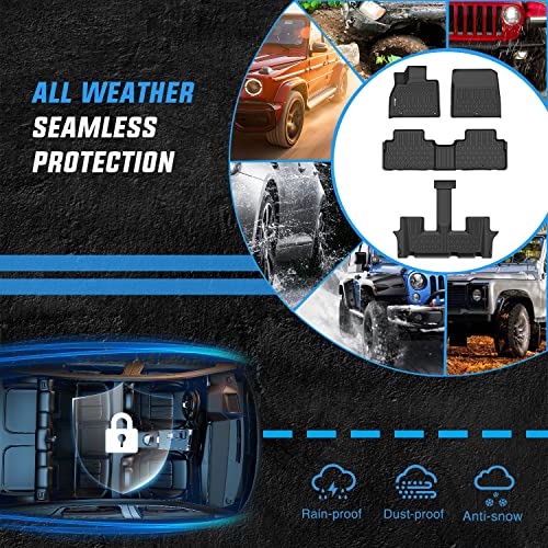 TPE Floor Mats for Kia Telluride with 2nd Bucket Seats