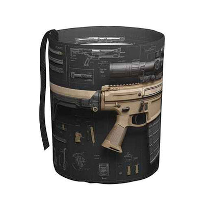 Gun Military Gear Arsenal Set Car Trash Can Waterproof Hanging Trash Bin Collapsible Garbage Can for Car Accessories Travel Camping Kitchen Home