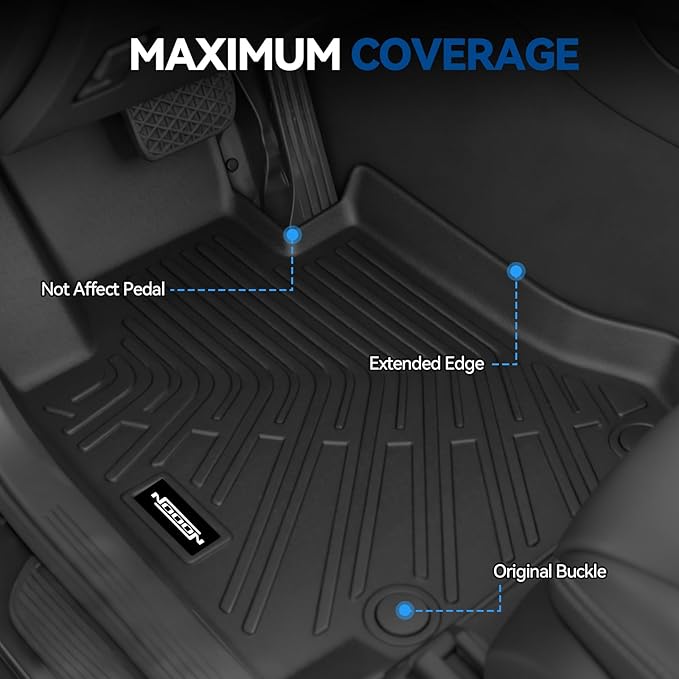Custom Fit Floor Mats for Ford Expedition 2011-2017, All Weather TPE Floor Liners with Trunk Mat & Backrest Protectors, Odorless Full Set Interior Accessories