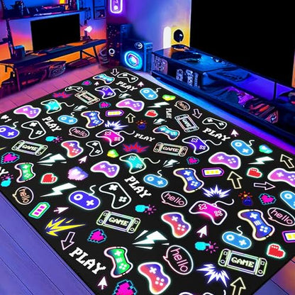 59"x39" Gaming Play Rug for Bedroom (16.25 Sq Ft)