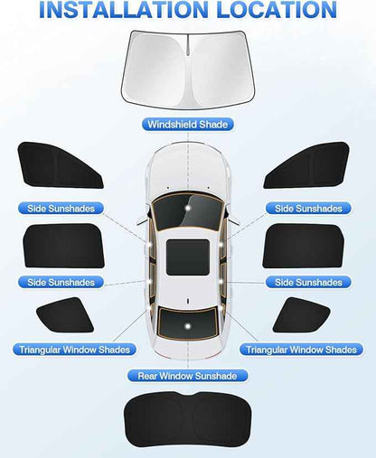 Windshield Sun Shade for 2020-2025 2026 Kia Telluride Accessories Sunshade Side Rear Window Shade Cover Window Sun Visor Shield Privacy Protection Keep Vehicle Cool Black 8PCS