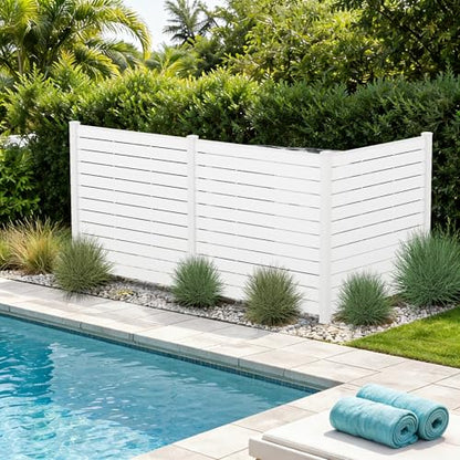 50" W x 48" H Outdoor Privacy Screen with Aluminum Posts (48.96 Sq Ft)