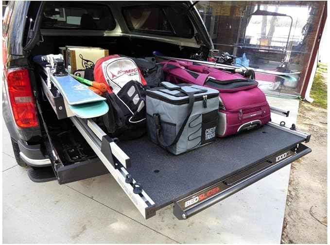 Bedslide Bedbin Side Kix Truck Bed Organizer, Storage Bin Attachments, 2 Boxes for Additional 7x44 Inches of Space on Each Side, Silver