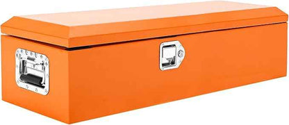 Steel Truck Bed Tool Box, Heavy Duty Waterproof Metal Toolbox Organizer with Lock and Key, Trailer Tool Box for Truck, Pickup, RV, Trailer