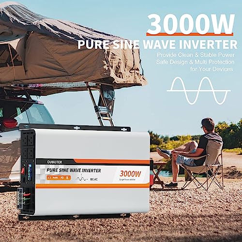 3000W Pure Sine Wave Power Inverter DC 12V to AC 120V