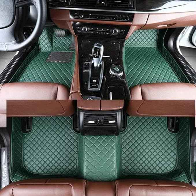 Custom Making Car Floor Mats Compatible with Audi BMW Mercedes-Benz Toyota Lexus Honda Infiniti Nissan Hyundai Kia All Models 2005-2026 (Green)
