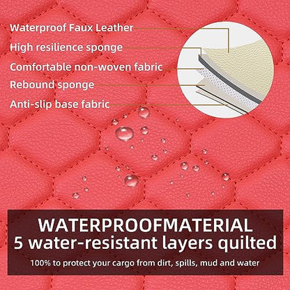 Leather Car Seat Covers Front 2PC Waterproof Sporty Red
