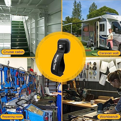 2 Pack Heavy Duty Magnetic Hook Straps for Extension Cords (2 Count)