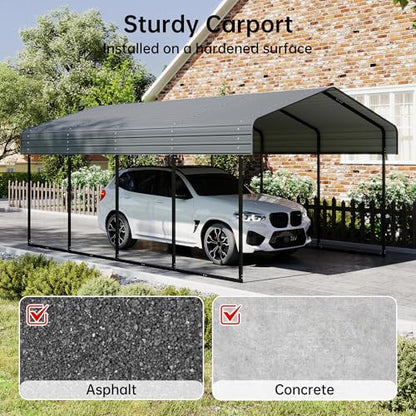 12 x 20 FT Heavy Duty Metal Carport