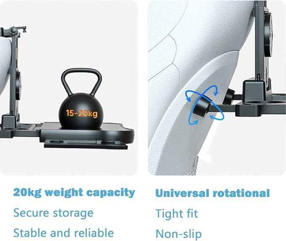 [Upgraded] Car Seat Table with Expandable Tray - Car Desk for Laptop Car Backseat Mount, Car Trays for Eating with Non-Slip Pad/Phone&Tablet Holde, Car Accessories for Writing/Laptop/Dining/Work