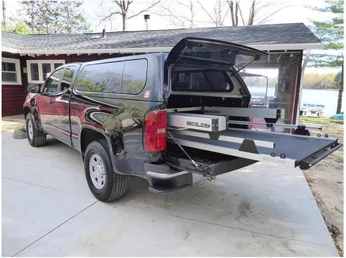 Bedslide Bedbin Side Kix Truck Bed Organizer, Storage Bin Attachments, 2 Boxes for Additional 7x44 Inches of Space on Each Side, Silver