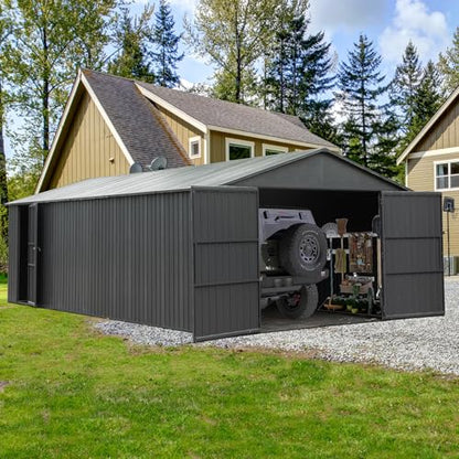 Domi 12x20FT Outdoor Garage Metal Shed