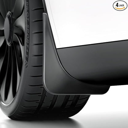 REEVAA 2026 Tesla New Model Y Juniper Accessories - Mud Flaps [Protect Paint, No Drilling Required] All-Weather Splash Guard Body Kits for Model Y Juniper 2025-2026, Black (Set of 4)