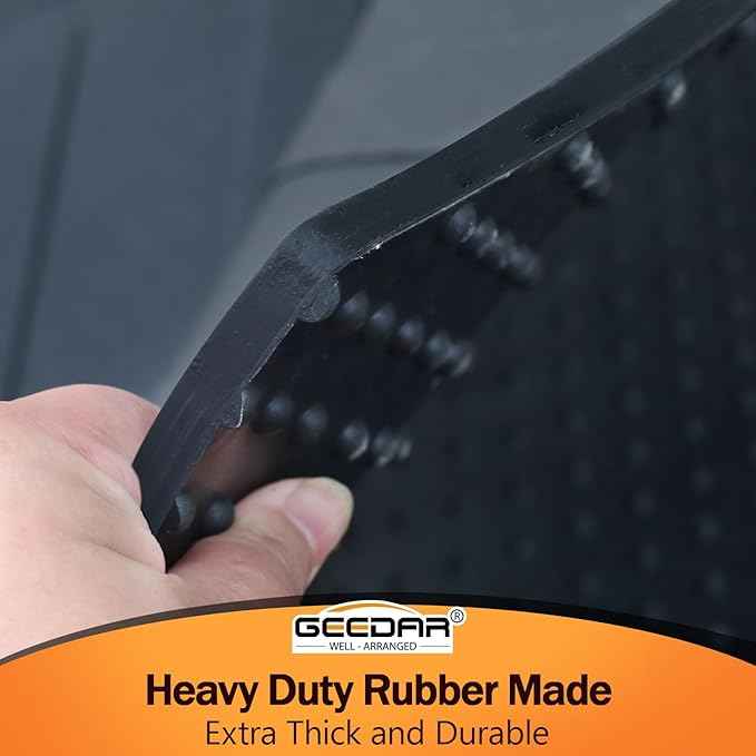 GEEDAR Rubber Bed Mat Compatible with 2024 2025 Toyota Tacoma 5Ft Heavy Duty Truck Bed Mat for Toyota Tacoma 5ft Truck Bed Liner, Heavy Duty Pickup Bed Accessories Cargo Mat