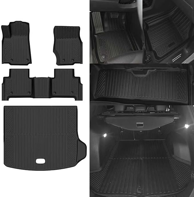 Custom Fit Floor Mats for Jeep Grand Cherokee (Include 4xe Not WK or L) 2022-2026, All Weather TPE Floor Liners with Trunk Mat, Odorless Full Set Interior Accessories