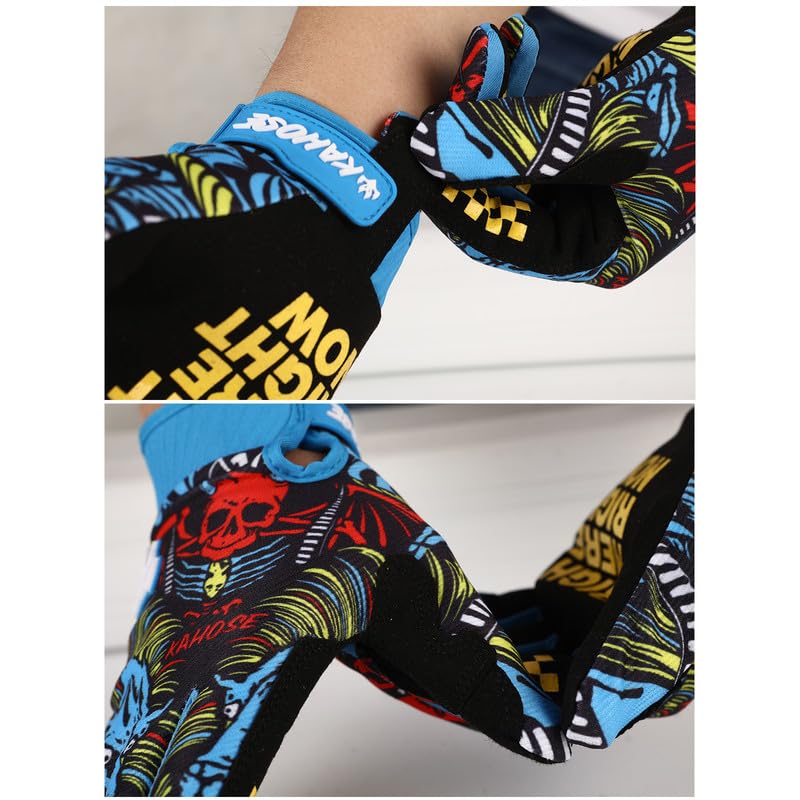 Dirt Bike Motorcycle Gloves for Men Women Finger Touchscreen Motorbike Gloves for BMX ATV MTB Riding