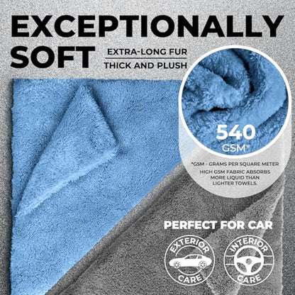 Edgeless Microfiber Car Towels (6 Count)