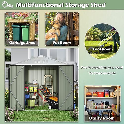 8x6 FT Outdoor Storage Shed