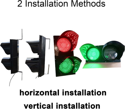 WilkSxyc Red/Green Traffic Stop Light, LED Traffic Light Lamp with Remote Control, 200mm/300mm Diameter Lens, Dock Bay Indicator Warning Light, Industrial LED Traffic Stop Light ( Color : 300mm/12in ,