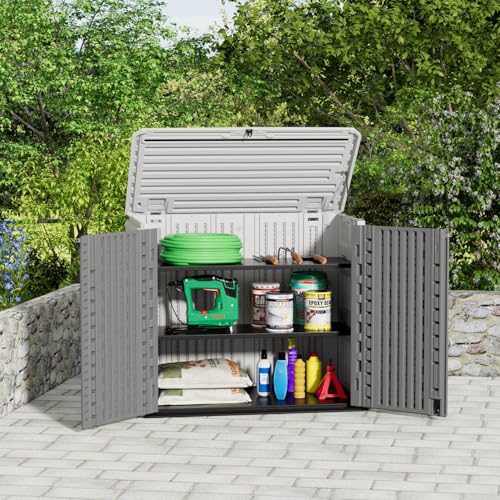Outdoor Storage Shed Diamond Texture 4x3FT Horizontal Shed