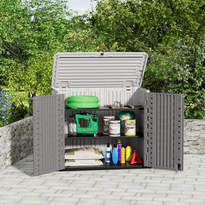 Outdoor Storage Shed Diamond Texture 4x3FT Horizontal Shed