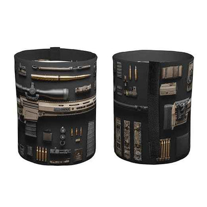 Gun Military Gear Arsenal Set Car Trash Can Waterproof Hanging Trash Bin Collapsible Garbage Can for Car Accessories Travel Camping Kitchen Home