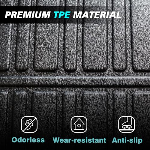Compatible with Rivian R1S All Weather Cargo Liners Frunk Mat&Floor Liners&Trunk Mat Set Anti