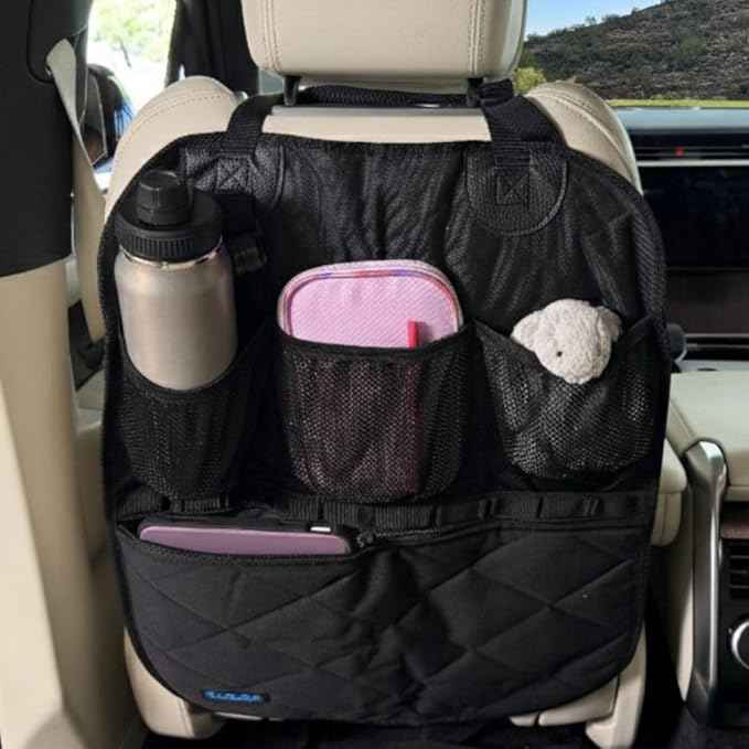 Rydura Car Seat Back Organizer – Waterproof Kick Mat Protector with Multiple Pockets – Backseat Storage for Kids, Pets & Travel – Durable & Easy to Clean – Universal Fit for Cars, Trucks & SUVs