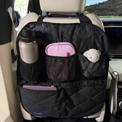 Rydura Car Seat Back Organizer – Waterproof Kick Mat Protector with Multiple Pockets – Backseat Storage for Kids, Pets & Travel – Durable & Easy to Clean – Universal Fit for Cars, Trucks & SUVs
