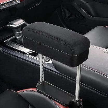 Car Armrest Storage Box for Tesla Model 3 2017 2018 2019 2020 2021 2022 2023, Adjustable Arm Rest Pads Comfort Extender Center Console Cover Arm Relaxation Support Mat