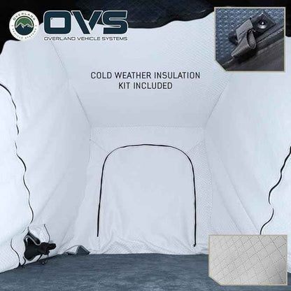 Overland Vehicle Systems XD K2 Clam Shell Pop-Up 2-Person Aluminum Hard Shell Roof Top Tent – Blue Body with Black Rainfly for SUVs, Jeeps, and Overlanding Vehicles
