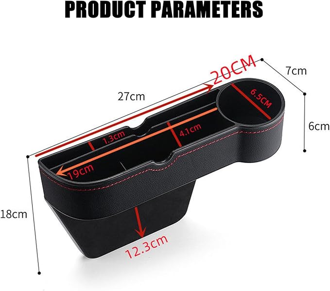 Car Seat Gap Filler Organizer for Tesla Model 3/Model S/Model X/Model Y/Cybertruck/Roadster Seat Organizer Auto Leather Cup Holder Gap Organizer,Burgundy-1pcs