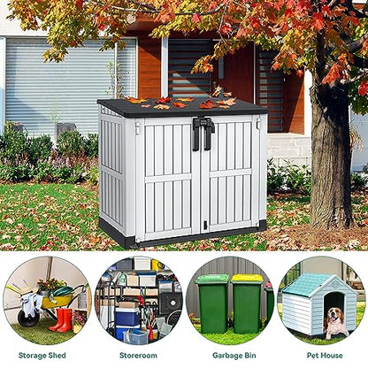 Light Gray Resin Tool Shed