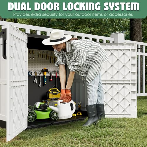 Outdoor Storage Cabinet 36 Cu Ft with Lockable Doors