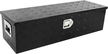 SCITOO 39 Inch Aluminum Heavy Duty Truck Bed Tool Box,Diamond Plate Crossover Storage for Most Full Size Pickups,Lockable Weatherproof Chest,Fits 39" Truck Beds,Easy Access to Load and Unload