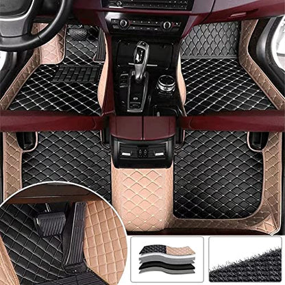 Custom All Weather Protection Luxury Leather Floor Mats for Cars SUVs Trucks According Anti