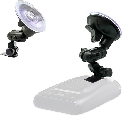 Ehnanced Dual Ball Joint Adjust Suction Cup Bracket Compatible forfor Escort MAX MAX2 2 or version 1 Max360 Radar Detector w/Slide in Metal Plate Connection (Not compatible with other Models)